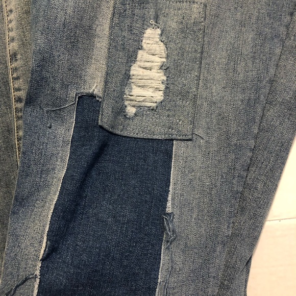 Womens old navy rockstar midrise  patch work jeans jeans size 14 tall - Picture 4 of 8